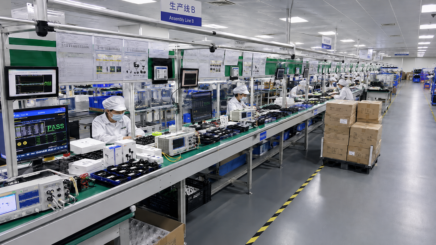 Tienki factory production line